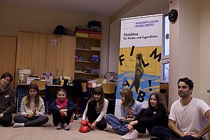 Schüler des Grundschule "Lausitzer Haus des Lernens" und Schauspieler der Kinderfilmuni